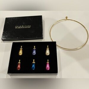 Joan Rivers was interchangeable faux pearl choker necklace